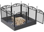 Wisfor Recinto Per Cuccioli 126X126X88Cm, Box Per Cuccioli Fai Da Te 8 Pezzi In Metallo, Recinto Per Animali Liberi Con Porta, Recinto Per Cuccioli Per Cani, Conigli E Piccoli Animali