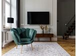 Poltrona Club Lounge Chair Divano Imbottito 1 Posto Relax Tv Verde Chesterfield