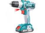 Avvitatore A Batteria Total TDLI2002E Trapano Avvitatore A Batteria, 20V Li-Ion (2X), 2000Mah, In Borsa, Set Da 47 Pezzi