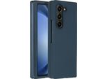 Samsung Galaxy Z Fold 5 Sleeve - Silicone - Custodia Morbida Accezz/Copertura Posteriore - Blu Scuro