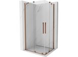 Mexen Velar Duo Cabina Doccia Scorrevole 100 X 90 Cm, Trasparente, Oro Rosa - 871-100-090-02-60