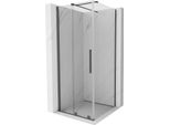 Mexen Velar Cabina Doccia Scorrevole 120 X 120 Cm, Trasparente, Grigio Canna Di Fucile Spazzolato - 871-120-120-01-66
