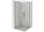 Mexen Velar Duo Cabina Doccia Scorrevole 90 X 90 Cm, Trasparente, Oro - 871-090-090-02-50