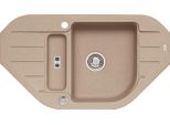 Lavello Alveus Granital Niagara 60 In Beige Con Sifone A Scomparsa / Lavello Ad Angolo / Lavello In Granito