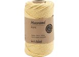 Creativ Company Cordoncino Per Macramè Giallo Chiaro 4 Mm 55 M Cotone