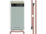 Imoshion Custodia Protettiva Google Pixel 6A Con Fascia Posteriore Con Catena Custodia Per Telefono Cellulare Per Google Pixel 6A - Rosegold