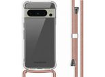 Imoshion Custodia Protettiva Google Pixel 8 Pro Con Fascia Posteriore Con Catena Custodia Per Telefono Cellulare Per Google Pixel 8 Pro - Rosegold