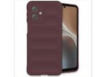 Motorola Moto G54 Custodie - Silicone - Imoshion Custodia Morbida/Copertura Posteriore - Melanzana