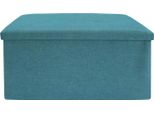 Pouf Rebecca Mobili In Fibra Di Legno E Tessuto Turchese