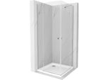 Mexen Roma Duo Cabina Doccia A Battente 70 X 70 Cm, Trasparente, Cromo + Piatto Flat - 854-070-070-01-02-4010