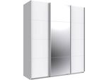 Armadio Ad Ante Scorrevoli Norderstedt Armadio Con Specchio, Bianco / Specchio, 180X64X210Cm