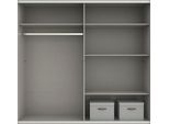 Armadio Ad Ante Scorrevoli Norderstedt Armadio Con Specchio, Bianco / Specchio, 225X64X210Cm