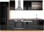 Vicco Cucina Componibile Fame-Line, 300 Cm , Pt Rovere, Antracite Lucido/Oro Power Oak