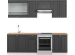 Vicco Cucina Componibile Fame-Line, 240 Cm , Pt Rovere, Antracite-Oro/Bianco