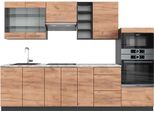 Vicco Cucina Componibile Fame-Line, 280 Cm , Pt Marmo, Quercia Dorata/Antracite