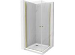 Mexen Pretoria Duo Cabina Doccia A Battente 70 X 70 Cm, Trasparente, Dorato + Piatto Flat - 852-070-070-50-02-4010G