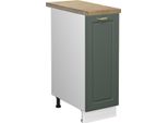 Vicco Armadio Cucina Dispensa Alto Fame-Line, 30 Cm , Pt Rovere, Verde-Oro Country House/Bianco