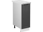 Vicco Armadio Cucina Dispensa Alto Fame-Line, 30 Cm , Pt Marmo, Antracite Casa Di Campagna/Bianco