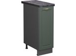 Vicco Armadio Cucina Dispensa Alto Fame-Line, 30 Cm , Pt Antracite, Verde-Oro Country House/Antracite