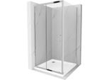 Mexen Apia Cabina Doccia Scorrevole 90 X 90 Cm, Trasparente, Cromo + Piatto Flat - 840-090-090-01-00-4010