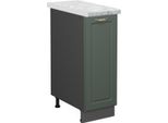 Vicco Armadio Cucina Dispensa Alto Fame-Line, 30 Cm , Pt Marmo, Verde-Oro Country House/Antracite