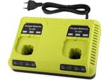 P117 Caricatore A Doppia Porta Per Ryobi Caricatore 18V Sostituzione Per Ryobi One+ P107 P108 P102 P103 P104 P105 P107 P108 Batteria 12V-18V