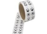 Creativ Company Occhi Adesivi Nero Bianco, 2000 Pz.