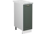 Vicco Armadio Cucina Dispensa Alto Fame-Line, 30 Cm , Pt Marmo, Verde-Oro Country House/Bianco