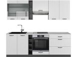 Vicco Cucina Componibile Fame-Line, 235 Cm , Pt Marmo, Bianco Casa Di Campagna/Antracite