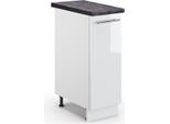 Vicco Armadio Cucina Dispensa Alto Fame-Line, 30 Cm , Pt Antracite, Bianco Lucido/Bianco
