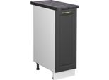 Vicco Armadio Cucina Dispensa Alto Fame-Line, 30 Cm , Pt Antracite, Antracite-Oro/Bianco