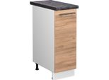 Vicco Armadio Cucina Dispensa Alto Fame-Line, 30 Cm , Pt Antracite, Quercia Dorata/Bianco