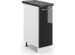 Vicco Armadio Cucina Dispensa Alto Fame-Line, 30 Cm , Pt Antracite, Antracite Lucido/Bianco