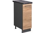 Vicco Armadio Cucina Dispensa Alto Fame-Line, 30 Cm , Pt Antracite, Quercia Dorata/Antracite