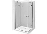 Mexen Roma Duo Cabina Doccia Battente 80 X 70 Cm, Trasparente, Nera + Piatto Flat - 854-080-070-70-02-4010B