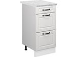 Vicco Mobiletto Base Per Cucina R-Line, 40 Cm Pl Marmo, Bianco Casa Di Campagna/Bianco