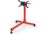 Costway Supporto Motore 340 Kg, Sollevatore Motore Ruotabile A 360° Con 4 Bracci Regolabili, 3 Rotelle E Impugnatura Antiscivolo, Supporto Motore Per Garage E Officine