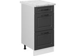 Vicco Mobiletto Base Per Cucina R-Line, 40 Cm Pl Marmo, Antracite Casa Di Campagna/Bianco