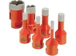 Set Extol Premium 8802991 7 Pz. Punte Diamantate, O 6-8-10-12-14-20-35Mm, Filettatura M14