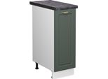 Vicco Armadio Cucina Dispensa Alto Fame-Line, 30 Cm , Pt Antracite, Verde-Oro Country House/Bianco