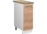 Vicco Armadio Cucina Dispensa Alto Fame-Line, 30 Cm , Pt Rovere, Quercia Dorata/Bianco