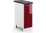 Vicco Armadio Cucina Dispensa Alto Fame-Line, 30 Cm , Pt Antracite, Rosso Bordeaux Lucido/Bianco
