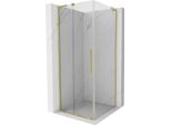 Mexen Velar L Cabina Doccia Scorrevole 100 X 100 Cm, Trasparente, Oro Spazzolato - 871-100-100-03-55