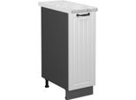 Vicco Armadio Cucina Dispensa Alto Fame-Line, 30 Cm , Pt Marmo, Bianco Casa Di Campagna/Antracite