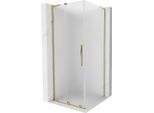 Mexen Velar L Cabina Doccia Scorrevole 90 X 90 Cm, Smerigliata, Oro - 871-090-090-33-50