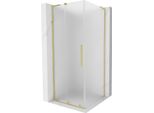 Mexen Velar L Cabina Doccia Scorrevole 100 X 100 Cm, Brina, Oro Spazzolato - 871-100-100-33-55
