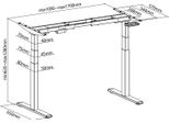 Logilink EO0051W Telaio Per Scrivania Logilink, Regolabile Elettricamente In Altezza