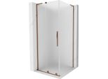 Mexen Velar L Cabina Doccia Scorrevole 90 X 90 Cm, Brina, Oro Rosa - 871-090-090-33-60