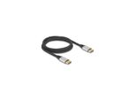 Delock 80634 Delock Displayport Kabel 16K 60Hz 2M Silber Metall