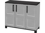 Dmora Armadio Da Esterno Alaghesia 37X102X90H Cm Grigio Chiaro, 3 Ante Resistente Ai Raggi Uv, Impermeabile Italy